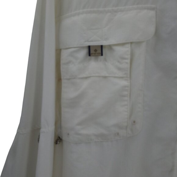 Columbia PFG White Long Sleeve Button Down Vented Fishing Shirt Size XXL Mens - Picture 4 of 10